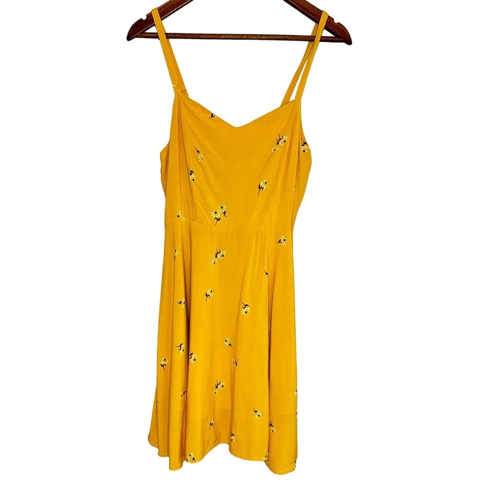 Old Navy Yellow Floral Midi Dress